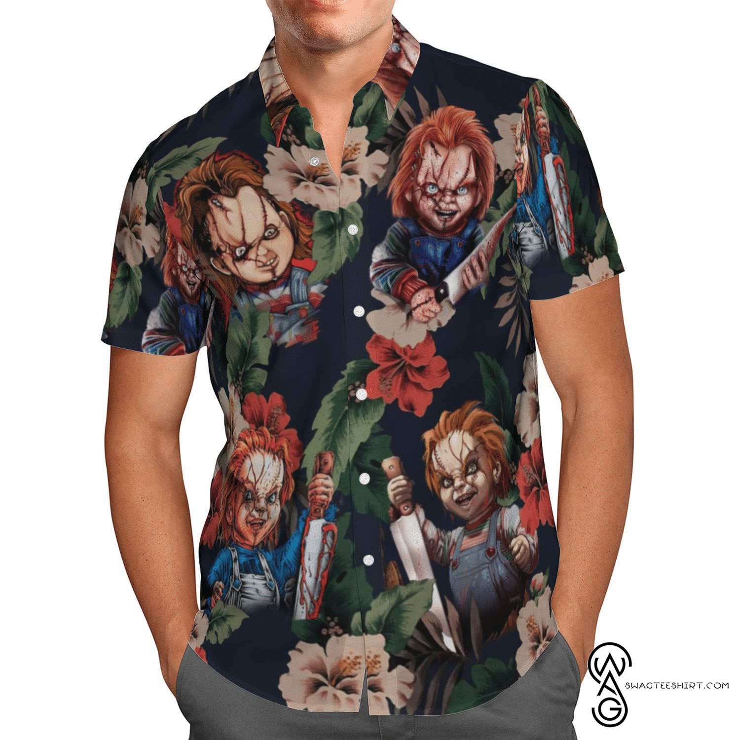 [Top Trending] Chip And Dale Hawaiian T-Shirt From Chipmunk Brothers Movie Custom Printed Hawaii Shirt